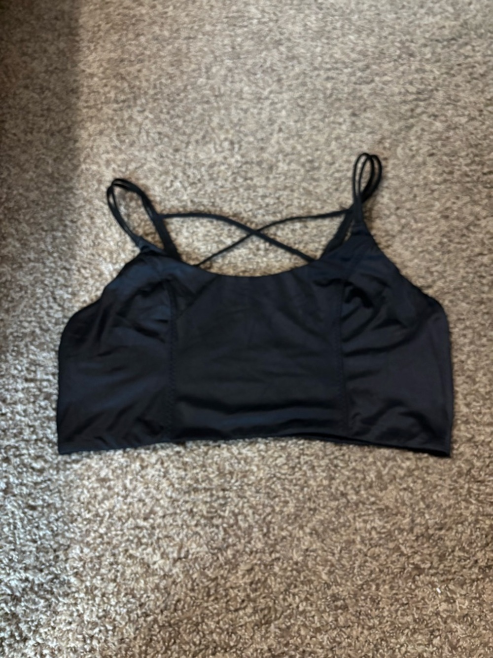 Silky, strappy, Victoria’s Secret bralette. Size large.